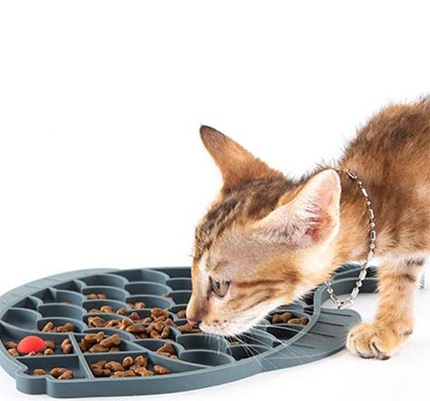 Comedero lento para gatos forma de pez